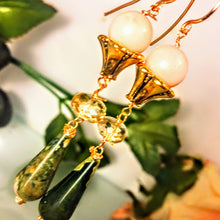 Angel Skin Coral Flower Earrings with Citrine