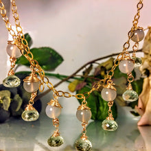 Green Amethyst and Agate Necklace