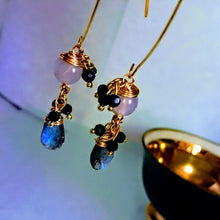 Labradorite and Moonstone Earrings