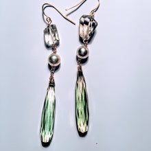 Lemon/Lime Hydroquartz and Pearl Earrings