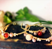 Set of 3 Carnelian And Coral Cuffs