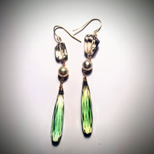 Lemon/Lime Hydroquartz and Pearl Earrings