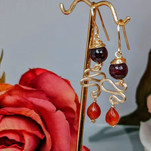 Cute Little Garnet Earrings