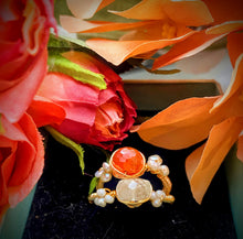 Carnelian and Aquamarine Rings