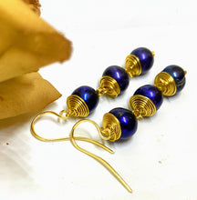 Purple Pearl Earrings