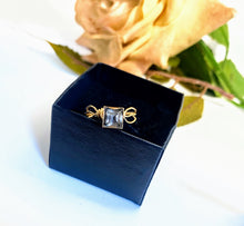 Antique Grey Rhinestone Ring