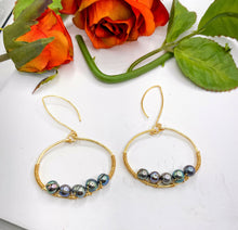 Tahitian Pearl Hoops