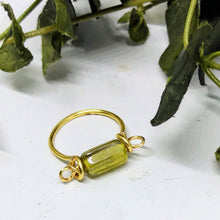Lime Glass Ring